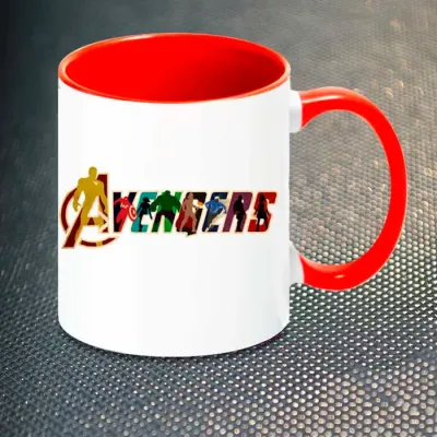 Чашка Fan Girl Avengers Logo (1059) 330 мл Червоний