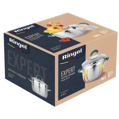 Кастрюля RINGEL Expert 16 см 1.6л Хром (6723689) Кастрюля RINGEL Expert 16 см 1.6л Хром (6723689)