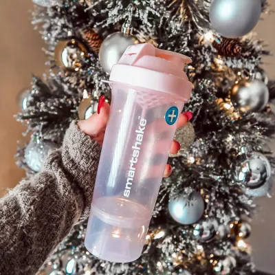 Шейкер спортивний Smartshake Slim 500ml Cotton Pink Light Lavender Шейкер спортивний Smartshake Slim 500ml Cotton Pink Light Lavender