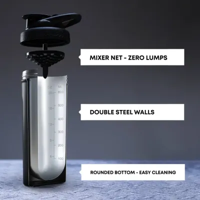 Шейкер спортивний Smartshake Insulated Steel 750ml Black Шейкер спортивний Smartshake Insulated Steel 750ml Black