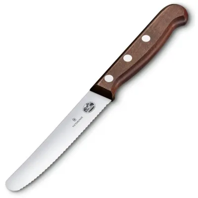 Кухонный нож для томатов Victorinox Wood Tomato & Table 11 см Коричневый (5.0830.11G) Кухонный нож для томатов Victorinox Wood Tomato & Table 11 см Коричневый (5.0830.11G)