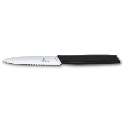 Кухонний ніж для чищення Victorinox Swiss Modern Paring 10 см Чорний (6.9003.10W)
