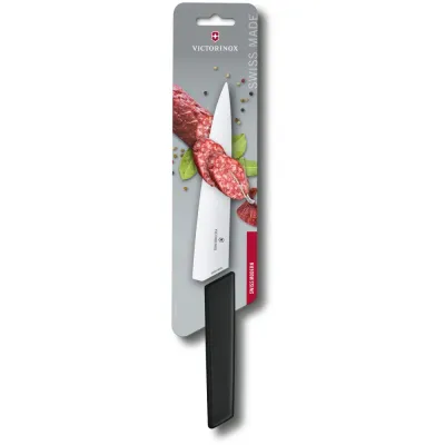 Кухонный нож для разделки Victorinox Swiss Modern Carving 19 см Черный (6.9013.19B) Кухонный нож для разделки Victorinox Swiss Modern Carving 19 см Черный (6.9013.19B)