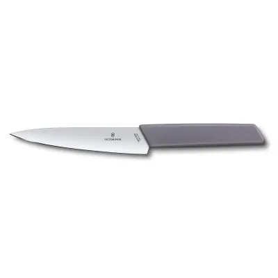 Кухонний ніж універсальний Victorinox Swiss Modern Kitchen 15 см Бузковий (6.9016.1521B)