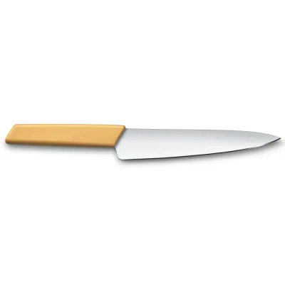 Кухонний ніж для обробки Victorinox Swiss Modern Carving 19 см Жовтий (6.9016.198B)