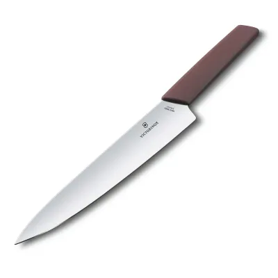 Кухонный нож для разделки Victorinox Swiss Modern Carving 22 см Бордовый (6.9016.221B)