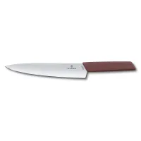 Кухонний ніж для обробки Victorinox Swiss Modern Carving 22 см Бордовий (6.9016.221B)