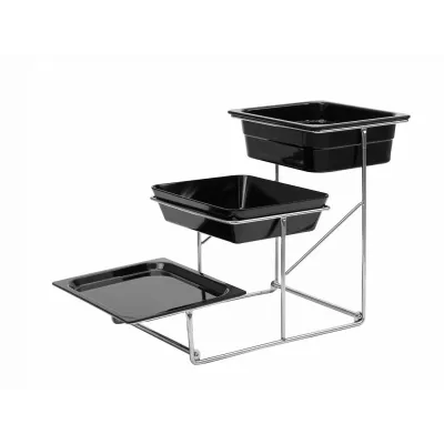 Трёхуровневая подставка из нержавеющей стали One Chef 68×32×42 см Трёхуровневая подставка из нержавеющей стали One Chef 68×32×42 см