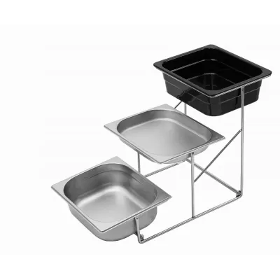 Трёхуровневая подставка из нержавеющей стали One Chef 68×32×42 см Трёхуровневая подставка из нержавеющей стали One Chef 68×32×42 см