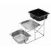 Трёхуровневая подставка из нержавеющей стали One Chef 68×32×42 см Трёхуровневая подставка из нержавеющей стали One Chef 68×32×42 см