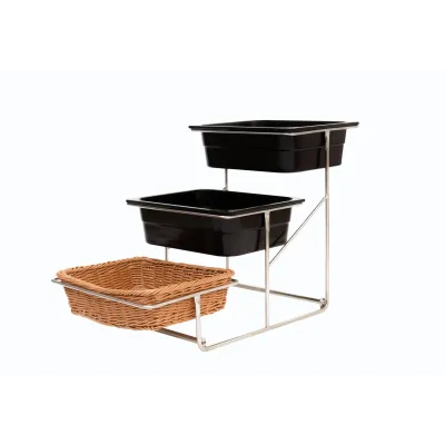 Трёхуровневая подставка из нержавеющей стали One Chef 68×32×42 см Трёхуровневая подставка из нержавеющей стали One Chef 68×32×42 см