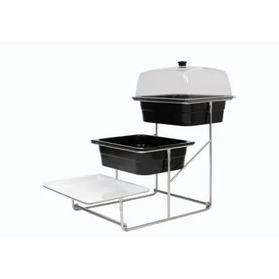Трёхуровневая подставка из нержавеющей стали One Chef 68×32×42 см Трёхуровневая подставка из нержавеющей стали One Chef 68×32×42 см