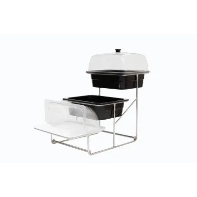 Трёхуровневая подставка из нержавеющей стали One Chef 68×32×42 см Трёхуровневая подставка из нержавеющей стали One Chef 68×32×42 см