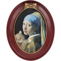 Декоративная фоторамка овальная Bona Eliza 23х18.5х2.5 см Бордо с золотом DP119957