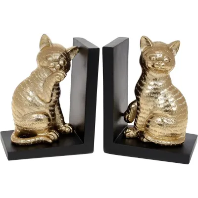 Книжковий інтер'єрний утримувач Bona Gold-Cats 25х9х17 см Золотий DP119971