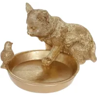Подставка для ювелирных изделий Bona Kitten with a bird 14х17.5х24 см Золотая DP119974 Подставка для ювелирных изделий Bona Kitten with a bird 14х17.5х24 см Золотая DP119974