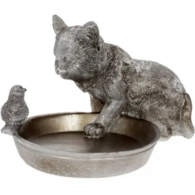 Подставка для ювелирных изделий Bona Kitten with a bird 14х17.5х24 см Cтальной DP119975