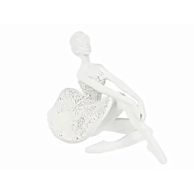 Интерьерная статуэтка Lefard Ballerina 20х13х14 см White AL120200