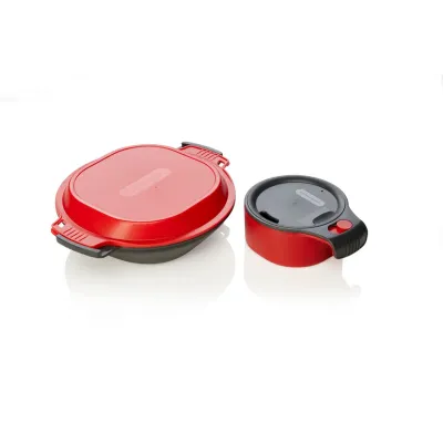 Набір посуду Humangear GoKit Deluxe 7-tool Mess Kit Charcoal/Red (1054-022.0126)