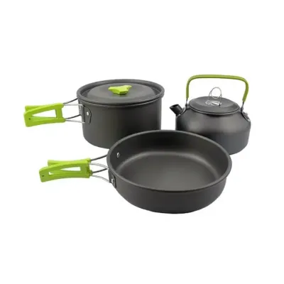 Набір туристичного посуду алюмінієвого Cooking Set DS-308 8148 Набір туристичного посуду алюмінієвого Cooking Set DS-308 8148
