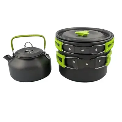 Набір туристичного посуду алюмінієвого Cooking Set DS-308 8148 Набір туристичного посуду алюмінієвого Cooking Set DS-308 8148