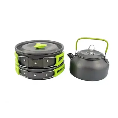 Набір туристичного посуду алюмінієвого Cooking Set DS-308 8148 Набір туристичного посуду алюмінієвого Cooking Set DS-308 8148