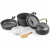 Набор туристической посуды алюминиевой Cooking Set DS-308 8148 Набор туристической посуды алюминиевой Cooking Set DS-308 8148
