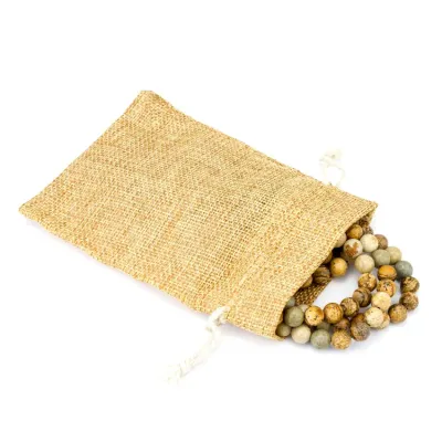 Четки из песчаной пейзажной яшмы HandiCraft 108 бусин 8.7 мм (27165)