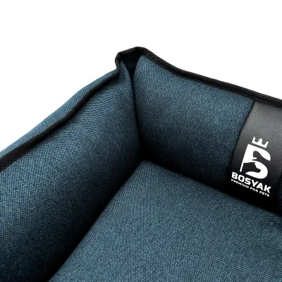 Лежак ліжко для собак та котів EGO Bosyak Рогожка XS 50x45 Синій (спальне місце для собак та котів)