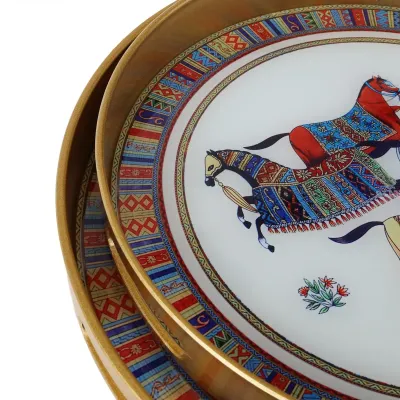 Комплект підносів horses 37 см із 2 штук Lefard AL120991