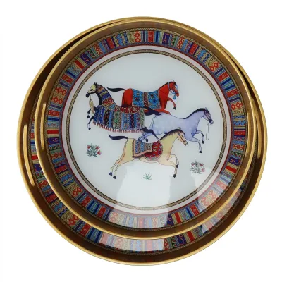 Комплект підносів horses 37 см із 2 штук Lefard AL120991 Комплект підносів horses 37 см із 2 штук Lefard AL120991
