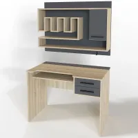 Компьютерный стол Тиса Мебель Тиса Стиль-4 Сонома Графит 750x600x1050 мм
