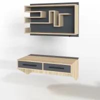 Комп'ютерний стіл Тиса Мебель Тіса Стиль-9 Сонома Графіт 340x500x900 мм