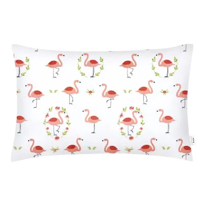 Евро наволочка COSAS FLAMINGO FLOWERS Ранфорс 50х70 см Розовый