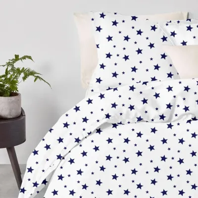Евро наволочка COSAS BIG BLUE STARS Ранфорс 50х70 см