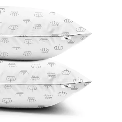 Набір наволочок COSAS GREY CROWN 40х60 см Білий
