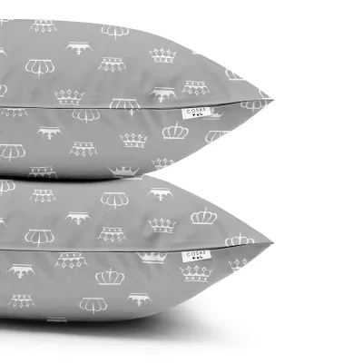Набір наволочок COSAS GREY CROWNS 40х60 см Сірий