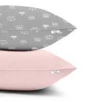 Набір наволочок COSAS ROSE CROWN 40х60 см Рожевий/Сірий Набір наволочок COSAS ROSE CROWN 40х60 см Рожевий/Сірий