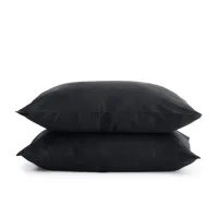 Набор наволочек COSAS BLACK SATIN Сатин 50х70 см Черный