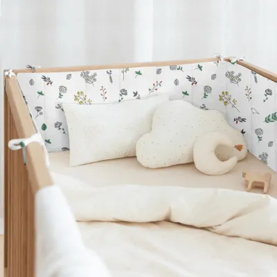 Бортики на кроватку COSAS ANIMALS BEIGE Ранфорс 30х180 см Бежевый