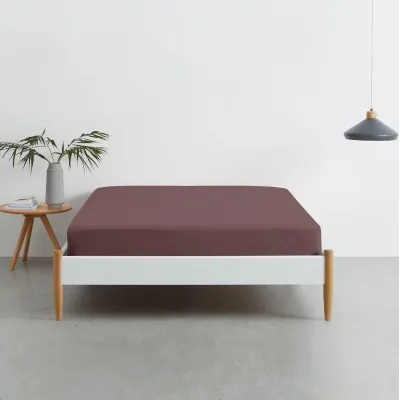 Простынь полутораспальная COSAS MOUSSE Ранфорс 155х240 см Шоколад