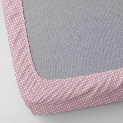 Простирадло на резинці COSAS ROSE DOTS Ранфорс 180х200х20 см Помаранчевий