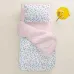Набор Простыня на резинке COSAS ROSE DOTS / GREY STARS Ранфорс 90х200х20 см 2 шт.