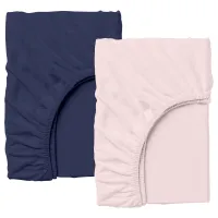 Набор Простыня на резинке COSAS DARK BLUE/PUDRA Ранфорс 180х200х20 см 2 шт Розовый/Синий Набор Простыня на резинке COSAS DARK BLUE/PUDRA Ранфорс 180х200х20 см 2 шт Розовый/Синий