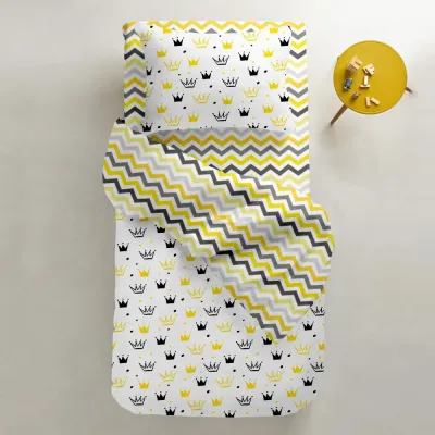 Детская простыня COSAS YELLOW ZIGZAG Ранфорс 60х120х12 см Разноцветный