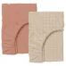 Набор Простыня на резинке COSAS BEIGE GEOMETRY Ранфорс 60х120х12 см 2 шт Бежевый/коричневый