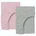 Набор Простыня на резинке COSAS PINK GEOMETRY Ранфорс 60х120х12 см 2 шт Серый/Розовый
