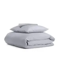 Підліткова постіль з простирадлом на гумці SMOKY GREY COSAS сірий 155х215 см