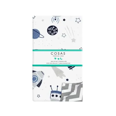 Детское постельное белье в кроватку White Space COSAS Голубой 110х140 см