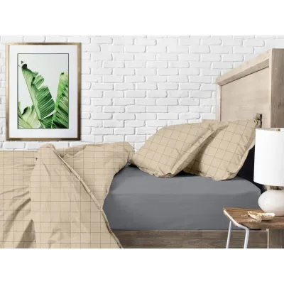 Півтораспальний комплект COSAS BEIGE GEOMETRY CS1 Ранфорс 160х220 см Бежевий/Сірий Півтораспальний комплект COSAS BEIGE GEOMETRY CS1 Ранфорс 160х220 см Бежевий/Сірий